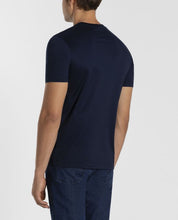 Load image into Gallery viewer, Organic cotton T-shirt with tone-on-tone embroidered logo on pocket
