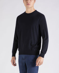 Extra fine winter-summer Merino wool roundneck sweater